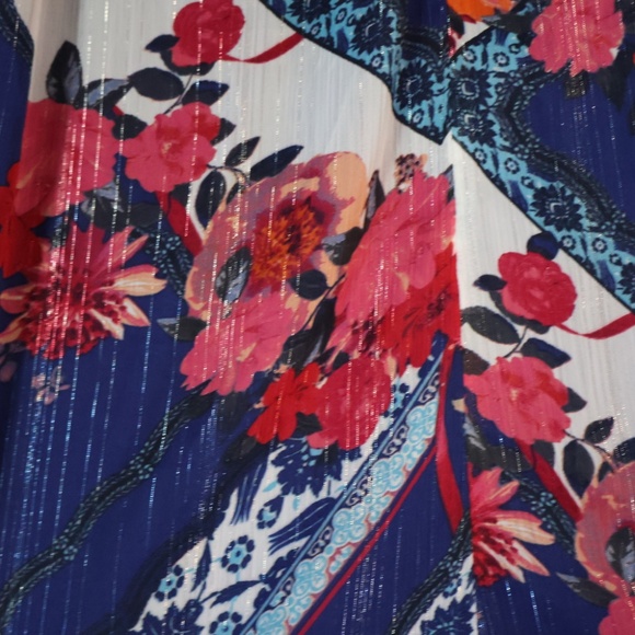 INC NWOT Scarf Flower Halter Handkerchief Dress Size 0X - Picture 4 of 8